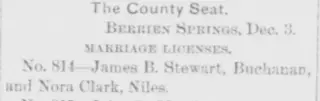 Marriage Newspaper clipping from Dec 6, 1889 5686907