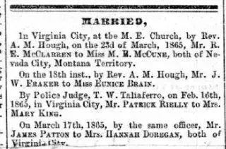 Marriage Newspaper clipping from Mar 25, 1865 5689267