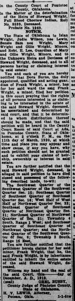 other Newspaper clipping from Jan 8, 1920 5689748