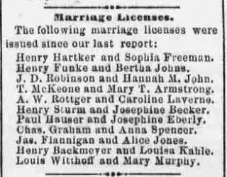 Marriage Newspaper clipping from Nov 21, 1876 5689971
