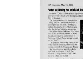 other Newspaper clipping from May 16, 2009 5690661
