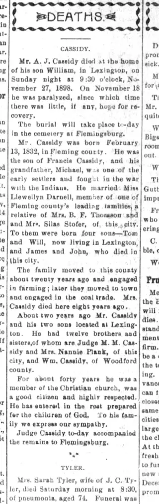 other Newspaper clipping from Nov 29, 1898 5691236