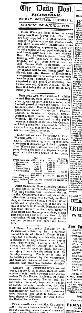 other Newspaper clipping from Oct 11, 1861 5691445