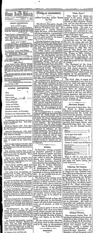 other Newspaper clipping from Jul 1, 1884 5691964