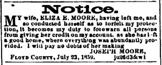Divorce Newspaper clipping from Jul 30, 1859 5692309