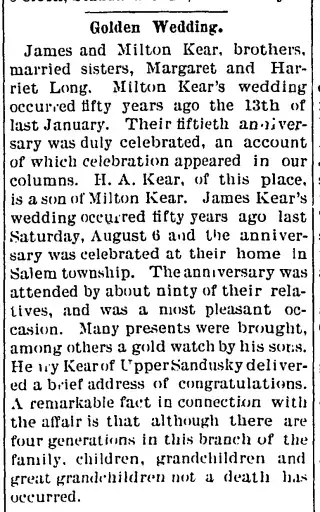 Anniversary Newspaper clipping from Aug 11, 1898 5692925