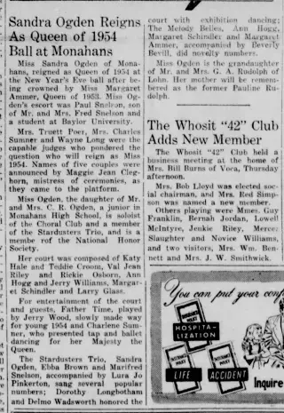 other Newspaper clipping from Jan 19, 1954 5694832