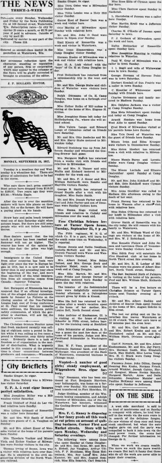 other Newspaper clipping from Sep 24, 1917 5695246