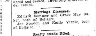 Marriage Newspaper clipping from Jan 21, 1919 5695388
