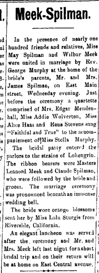 Marriage Newspaper clipping from Apr 21, 1905 5696793