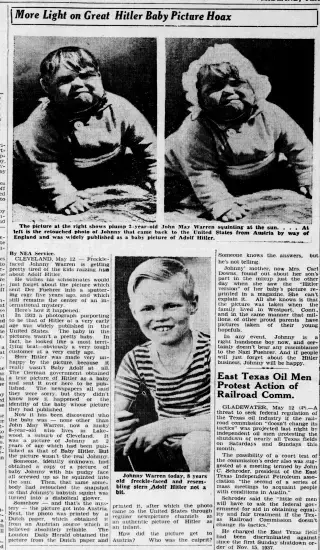 other Newspaper clipping from May 12, 1938 5697263