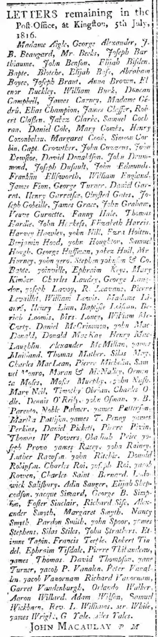 other Newspaper clipping from Jul 20, 1816 5697380