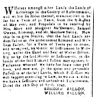 other Newspaper clipping from Apr 18, 1747 5698047