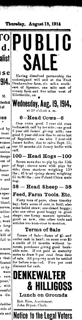 other Newspaper clipping from Aug 13, 1914 5698065