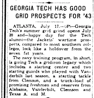 Sports Newspaper clipping from Jul 18, 1943 5698306