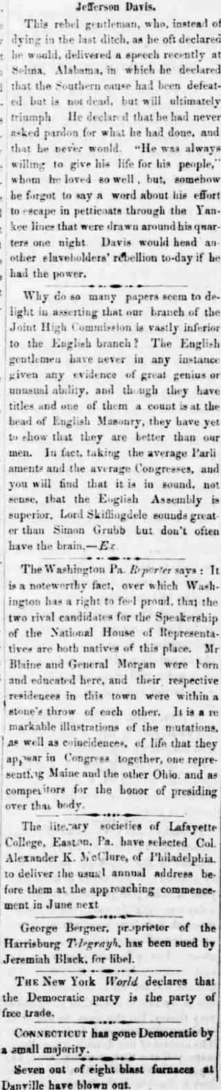 Birth Newspaper clipping from Apr 5, 1871 5698321