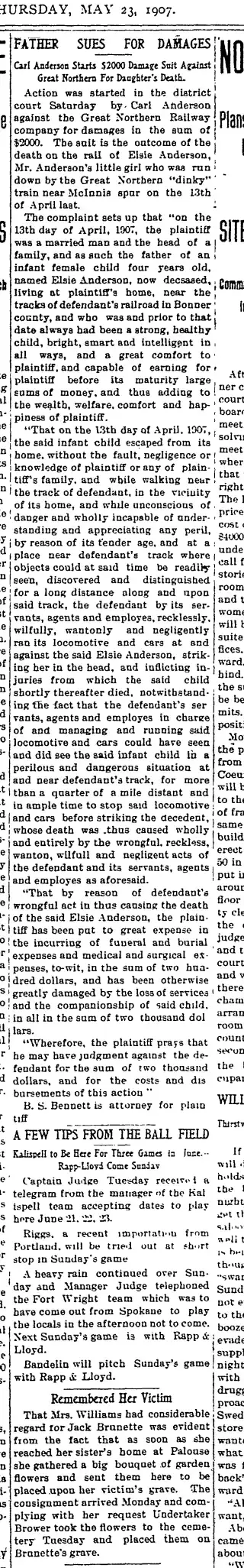 other Newspaper clipping from May 23, 1907 5700735