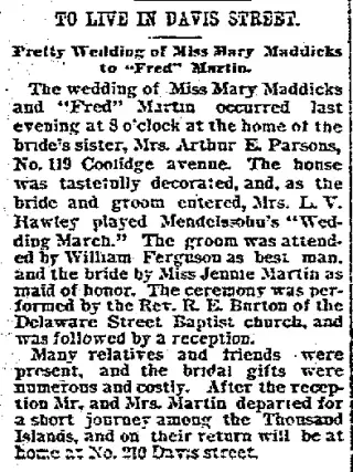 Marriage Newspaper clipping from Jul 6, 1894 5700925