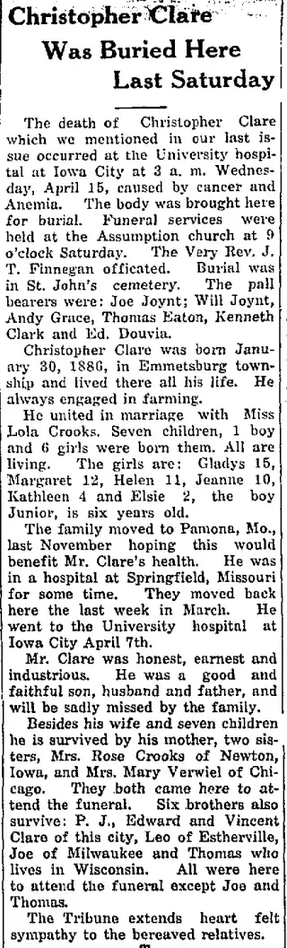 other Newspaper clipping from Apr 22, 1936 5701111
