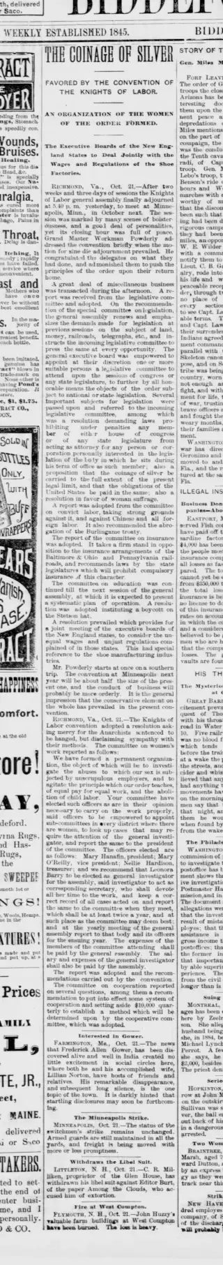 other Newspaper clipping from Oct 21, 1886 5701251