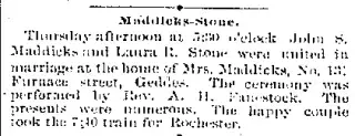 Marriage Newspaper clipping from Jun 14, 1884 5701720
