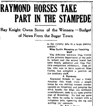General news Newspaper clipping from Sep 5, 1912 5702604