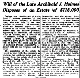 other Newspaper clipping from Aug 22, 1919 5703006