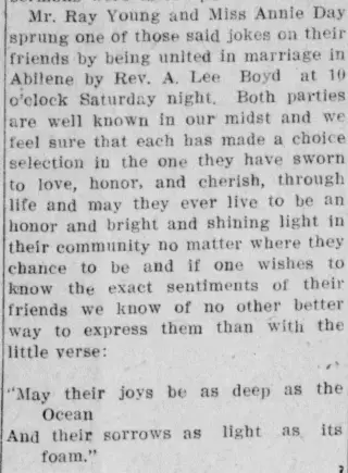 Marriage Newspaper clipping from May 28, 1912 5703057