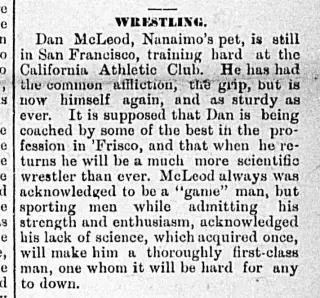 Sports Newspaper clipping from Feb 7, 1890 5703729