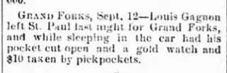 Crime Newspaper clipping from Sep 14, 1883 5703790