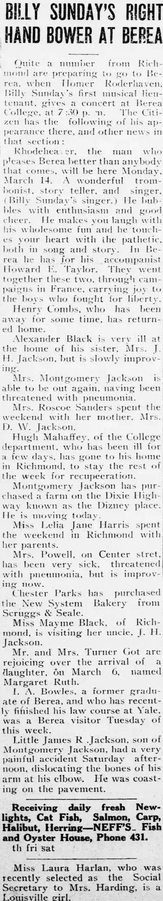 other Newspaper clipping from Mar 12, 1921 5703877