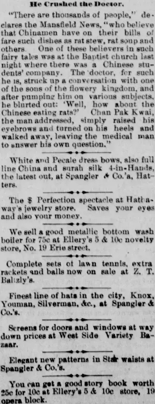 other Newspaper clipping from Apr 26, 1889 5704367
