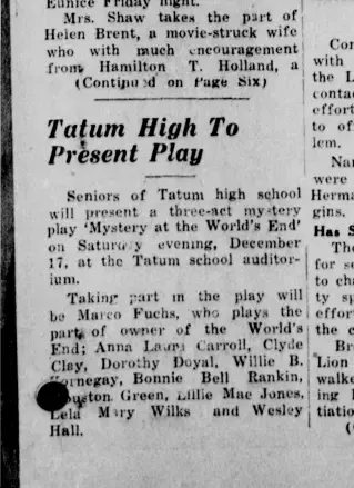 other Newspaper clipping from Dec 7, 1938 5704373