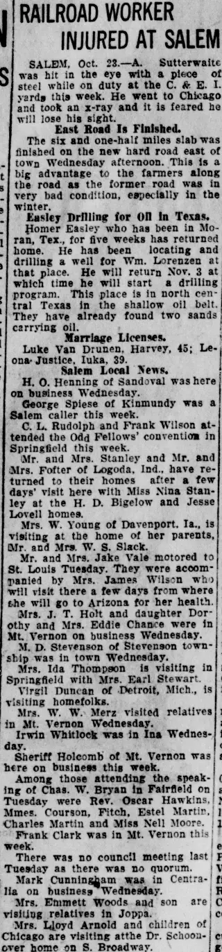 Marriage Newspaper clipping from Oct 23, 1924 5705282