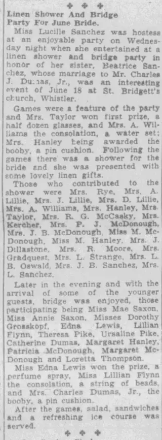 Marriage Newspaper clipping from Jul 6, 1930 5705827