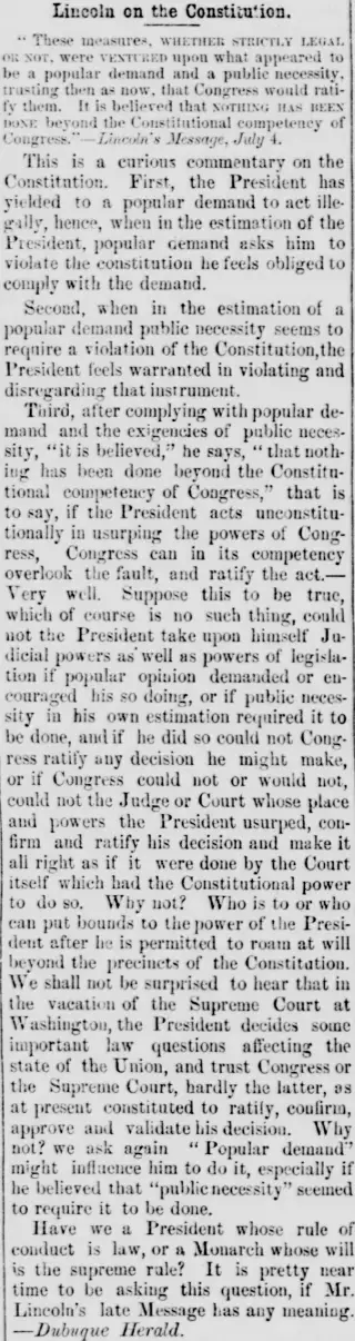 other Newspaper clipping from Aug 13, 1861 5705886