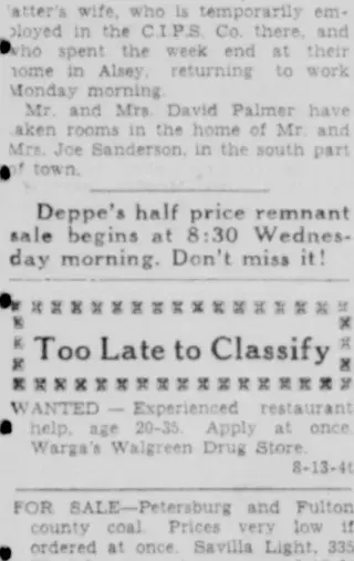 other Newspaper clipping from Aug 12, 1941 5705898