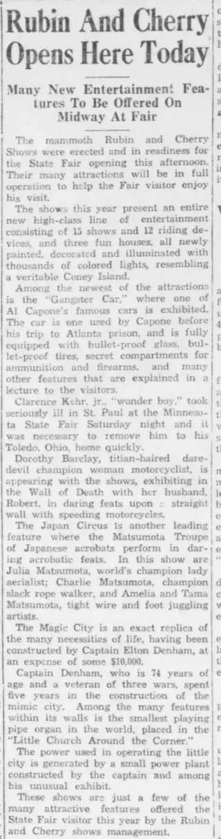 other Newspaper clipping from Sep 12, 1932 5706091