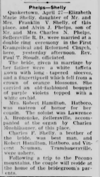 Marriage Newspaper clipping from Apr 28, 1947 5706195