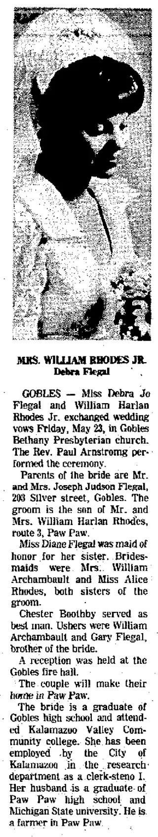 Marriage Newspaper clipping from May 27, 1975 5706290