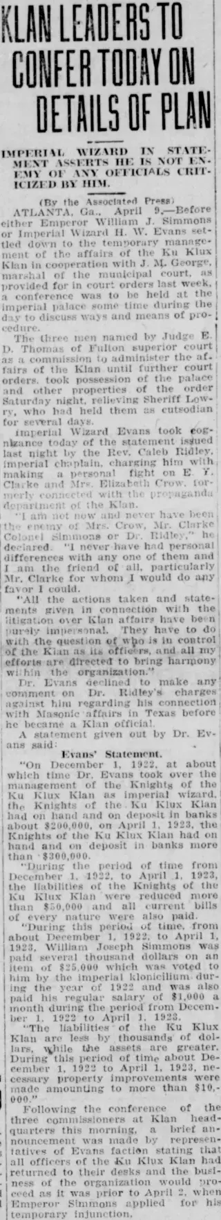 other Newspaper clipping from Apr 9, 1923 5706799