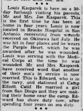 other Newspaper clipping from Nov 15, 1945 5706874