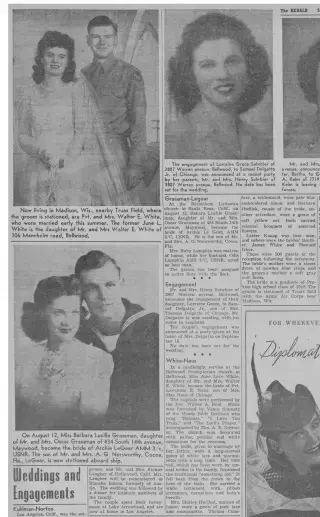 Marriage Newspaper clipping from Sep 28, 1944 5707399