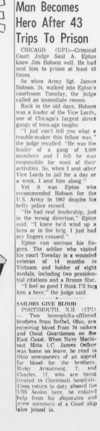 other Newspaper clipping from Jan 15, 1970 5708111