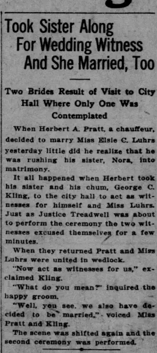 Marriage Newspaper clipping from Nov 5, 1913 5708779