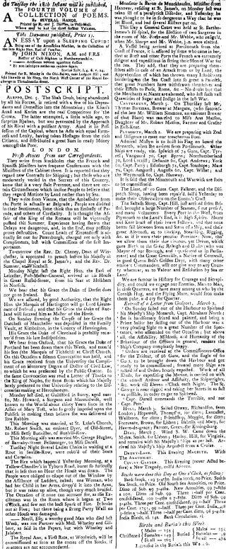 Sports Newspaper clipping from Mar 4, 1755 5708877