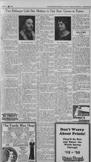 War Newspaper clipping from Apr 3, 1930 5710139