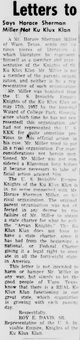 other Newspaper clipping from Aug 15, 1957 5710907