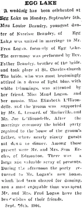 Marriage Newspaper clipping from Sep 19, 1904 5711076