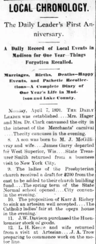 other Newspaper clipping from Apr 7, 1891 5711597